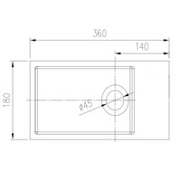 Fontein Aquasplash Crosstone Lisa 36x18x9 cm Solid Surface Mat Wit