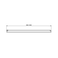 Inloopdouche Van Rijn ST04 Met Handdoekstang 100x200 cm 8 mm Rookglas Zwart