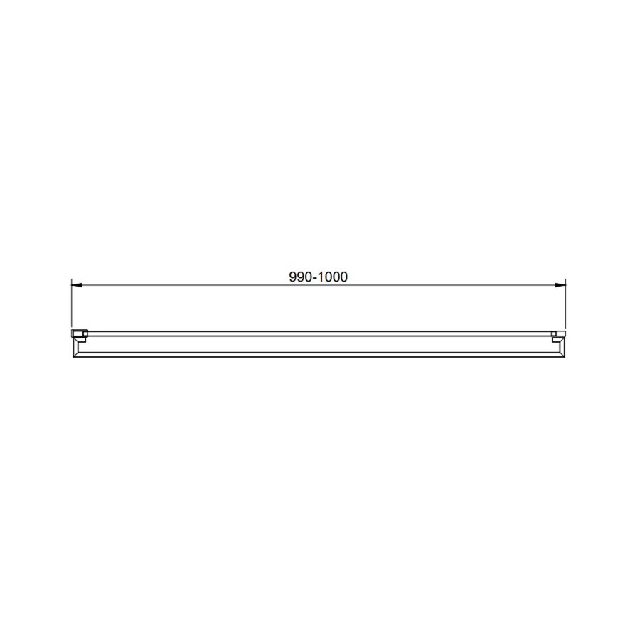 Inloopdouche Van Rijn ST04 Met Handdoekstang 100x200 cm 8 mm Rookglas Zwart