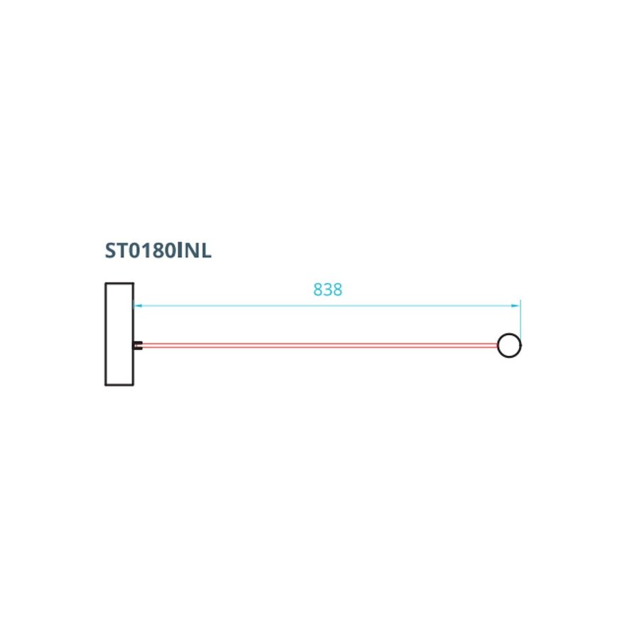 Inloopdouche Van Rijn ST01 Met RVS Staander 50 mm 84x200 cm Helder Glas 8 mm
