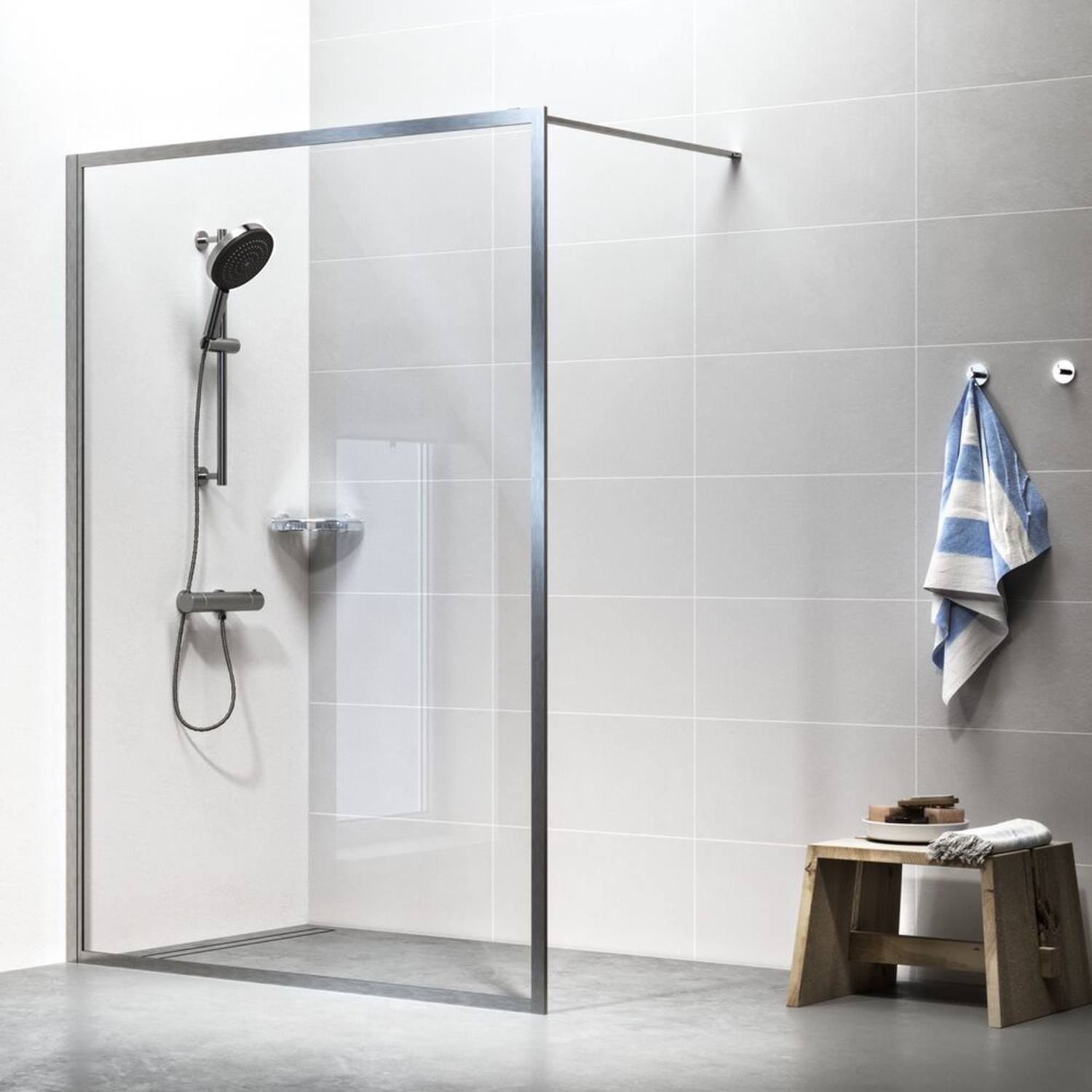 Sealskin Get Wet Contour Inloopdouche A3 100x200 cm 6 mm Helderglas RVS