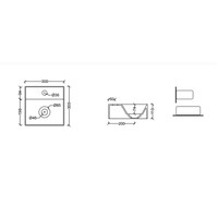 Fontein Salenzi Spy 40x30 cm Mat Roze (inclusief bijpassende waste)