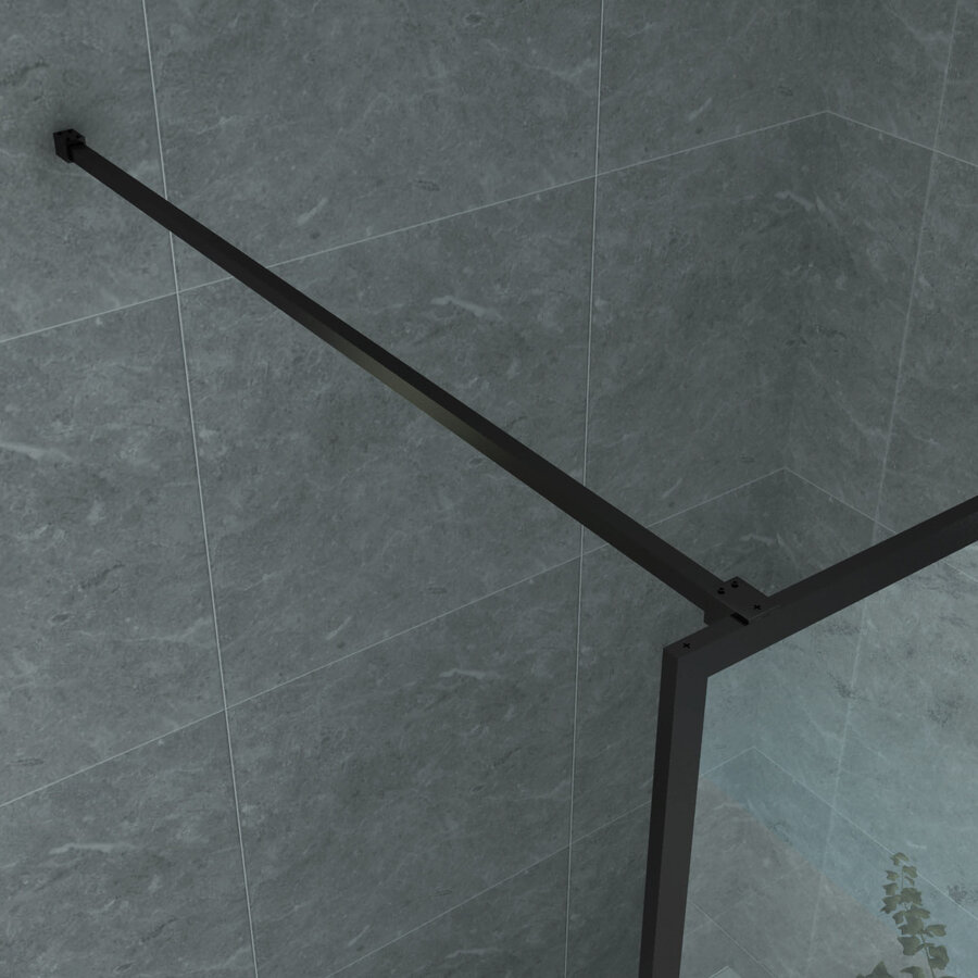 Inloopdouche Boss & Wessing Evis 8 mm Glas Mat Zwart Raster (Alle maten)