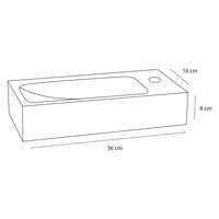Fontein Differnz Doni 36x16x8cm Donker Beton