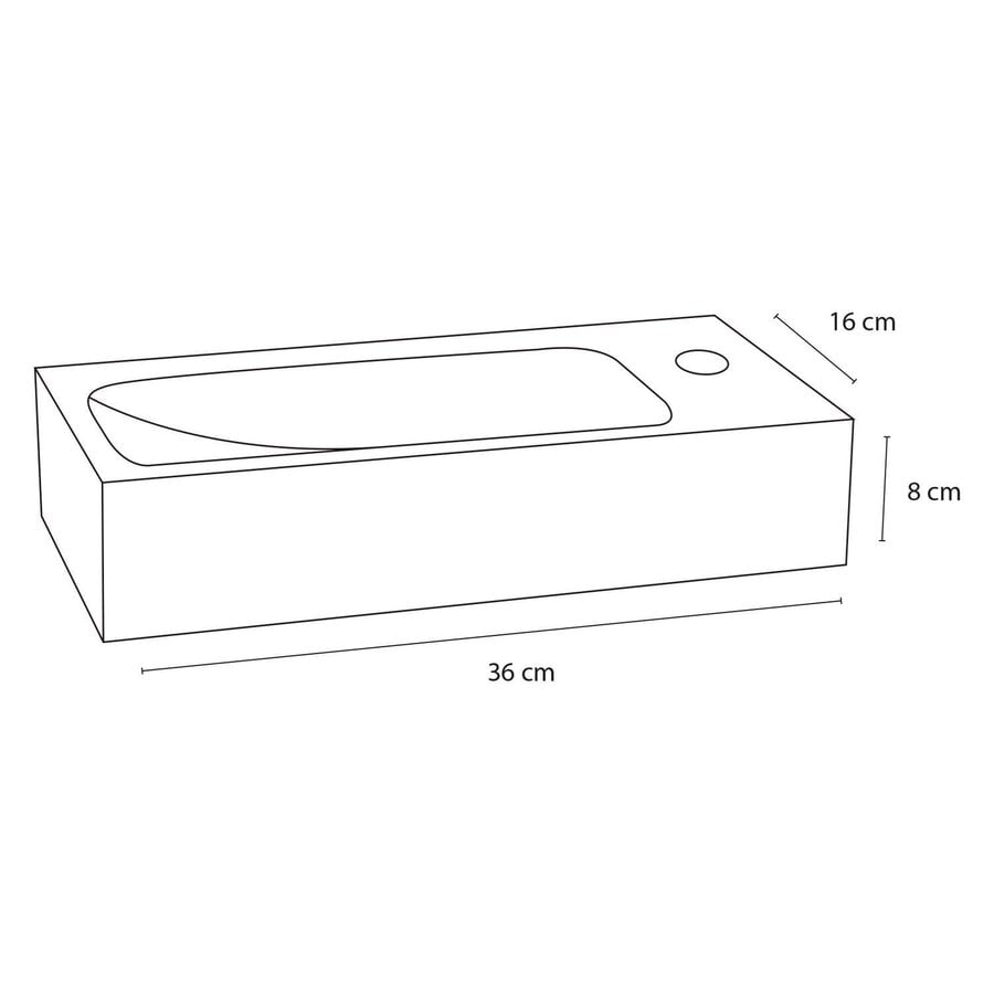 Fontein Differnz Doni 36x16x8cm Donker Beton