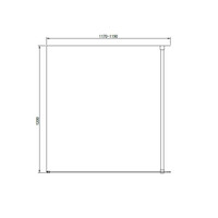 Douchewand Van Rijn ST04 Helder Glas 8 mm 6 delen Aluminium Profiel Zwart 120x200 cm