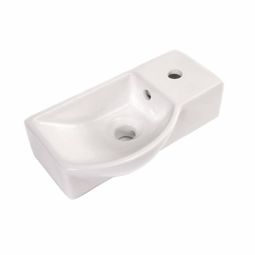 Fontein Luca Sanitair Rechts 40x22x12 cm Keramiek Wit Luca Sanitair