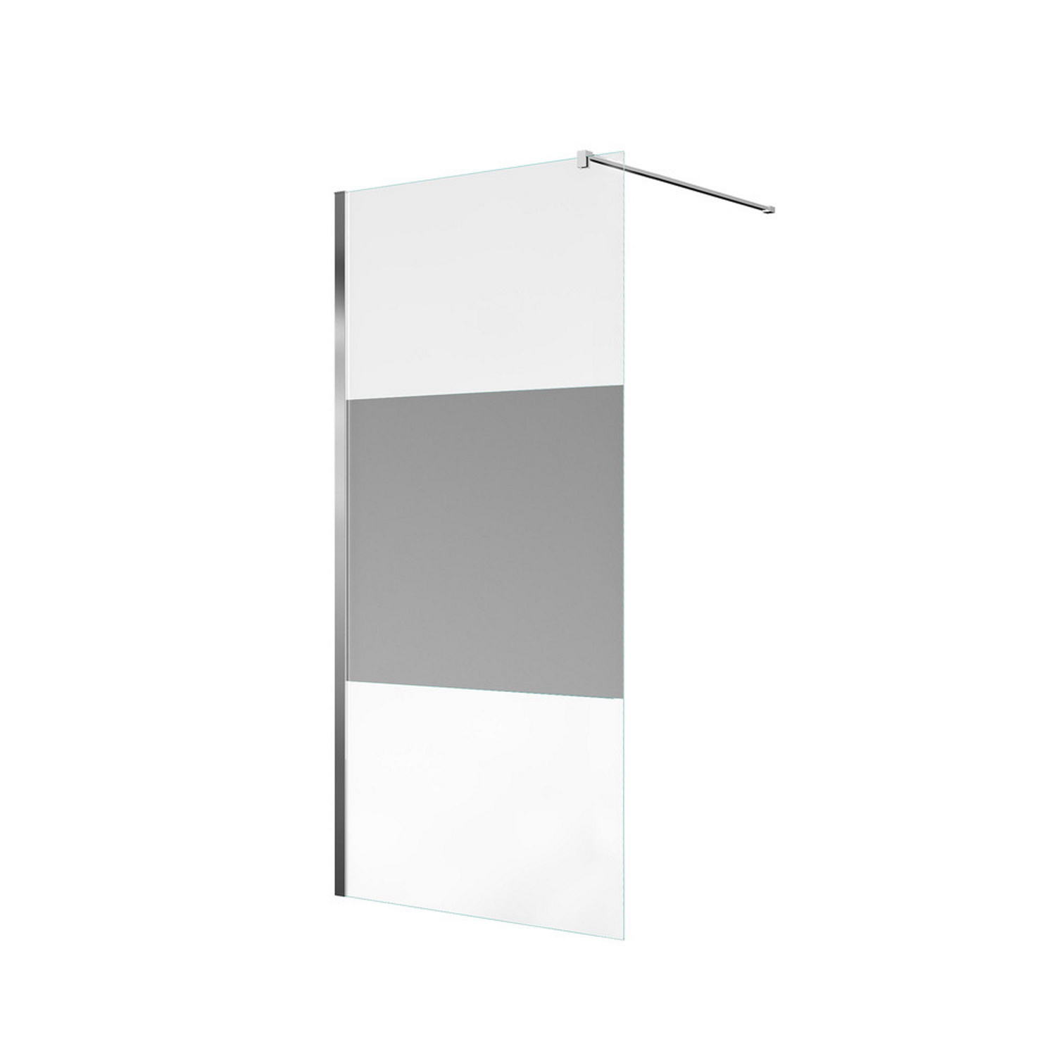 Inloopdouche Van Marcke Go Miage 140x200 cm 8 mm Middenband EasyClean Chroom Van Marcke