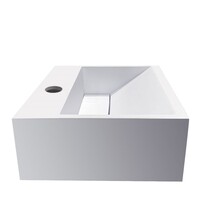 Fontein Aquasplash Jolie 30x28 cm Solid Surface Mat Wit