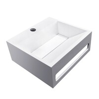 Fontein Aquasplash Jolie 30x28 cm Solid Surface Mat Wit