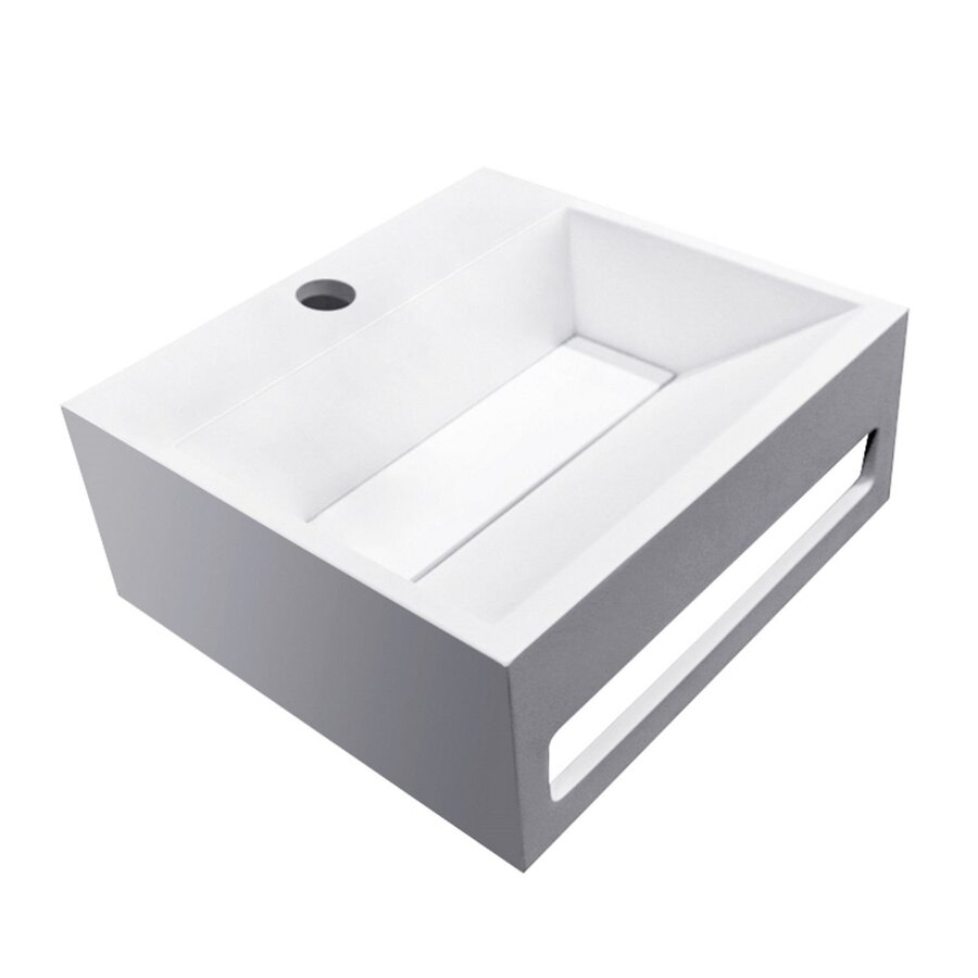 Fontein Aquasplash Jolie 30x28 cm Solid Surface Mat Wit