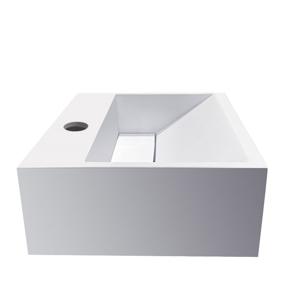 Fontein Aquasplash Jolie 30x28 cm Solid Surface Mat Wit