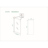 Zijwand Aqua Splash Voor Schuifbare Douchedeur 90x200 cm 8 mm NANO Mat Zwart