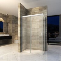 AQS Douchecabine Softclose 2.0 100 cm met Nisdeur en Zijwand 8mm Aluminium NANO Coating (alle varianten)