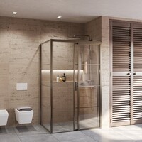 Inloopdouche AQS Frame 120 cm Gunmetal