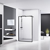 Inloopdouche Van Rijn ST04 Met Stabilisatiestang 120x200 cm 8 mm Helder Glas Zwart