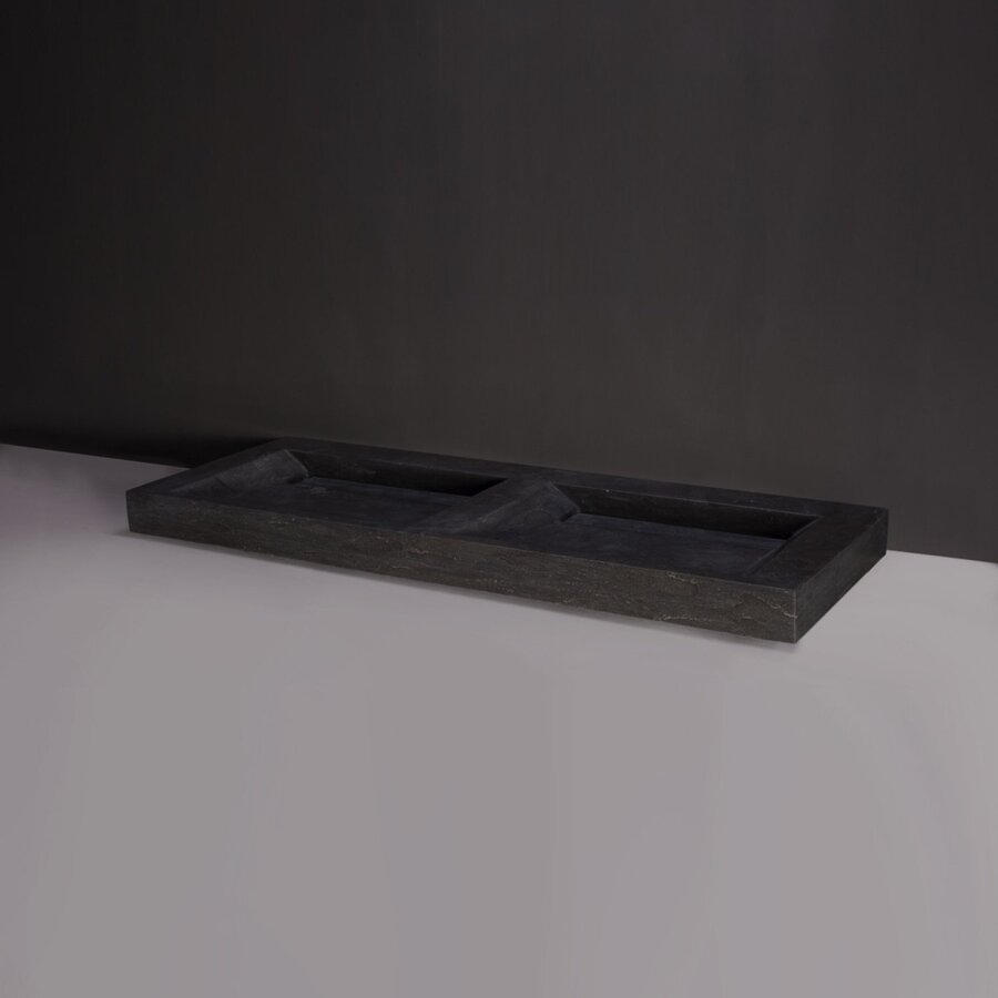 Wastafel Forzalaqua Stockholm Hardsteen Gezoet Zonder Kraangat 160,5x51,5x9 cm