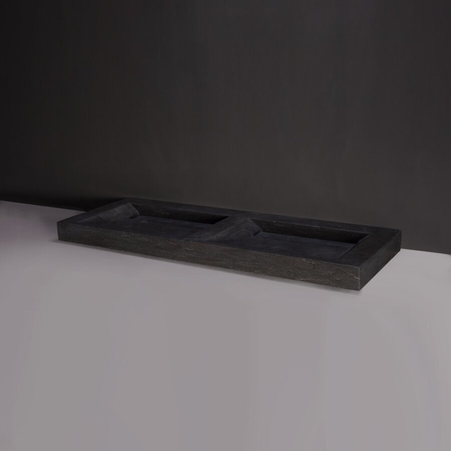 Wastafel Forzalaqua Stockholm Hardsteen Gezoet Zonder Kraangat 160,5x51,5x9 cm