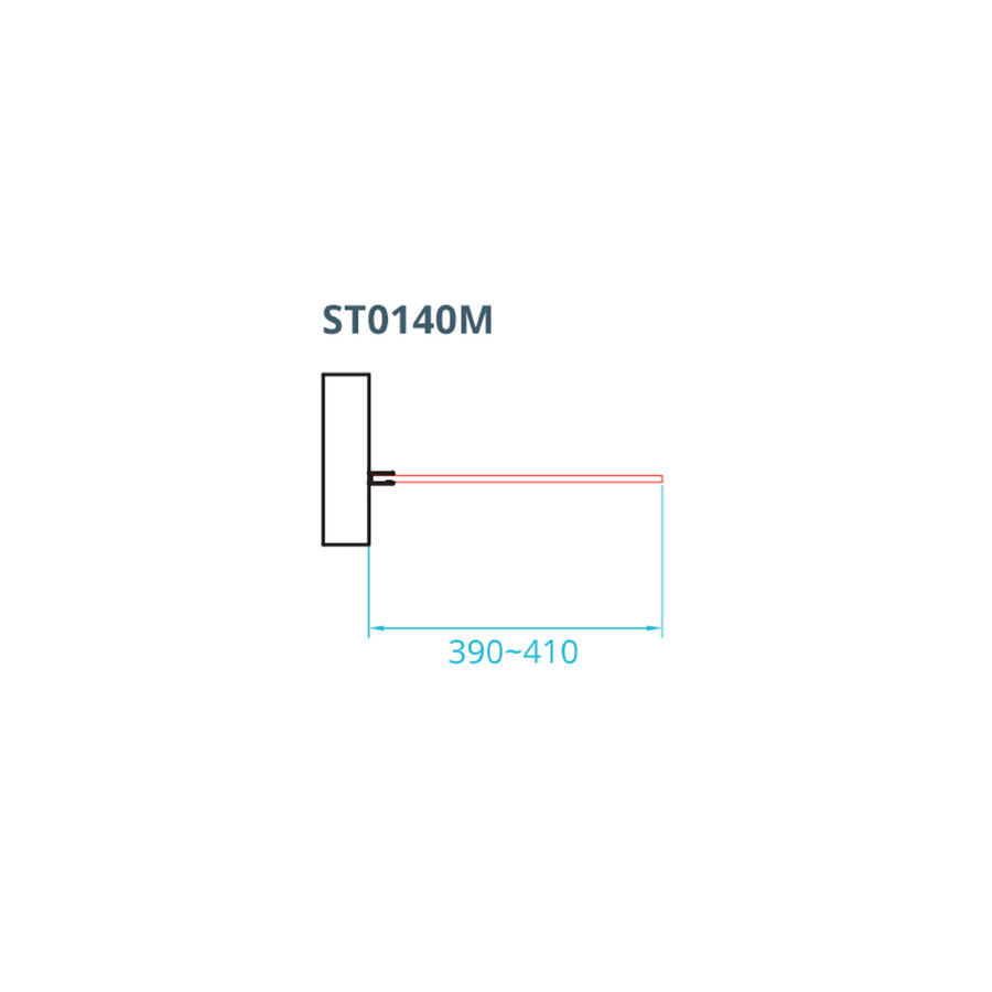 Inloopdouche Van Rijn ST01 Zonder Stabilisatiestang 40x200 cm Helder Glas 8 mm Chroom