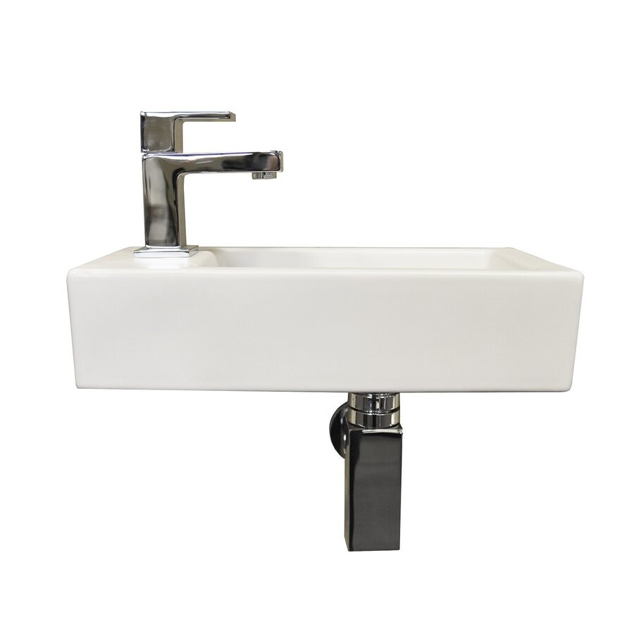 Fontein Boss & Wessing Rinka 36,5x18x9 cm Kraangat Links Mat Wit