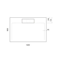 Douchebak Marmer Sapho Irena 120x80x3.5 cm Rechthoek Wit