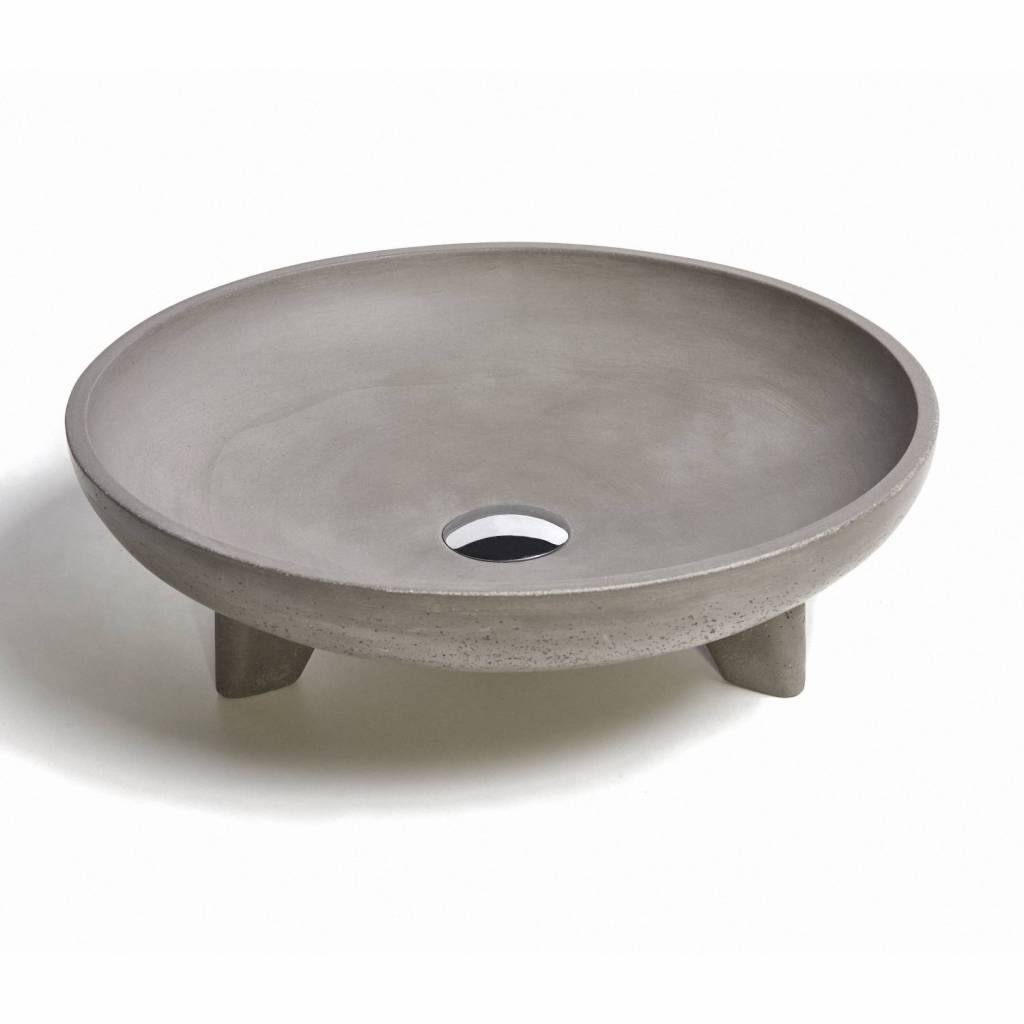 Urbi et Orbi Opzet Wastafel Caldera Beton 43.5x11.5 cm - Antraciet