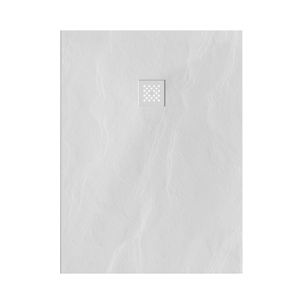 Douchebak Sanitop Just Creating Relievo Crag 90x120 cm Mat Wit Brauer
