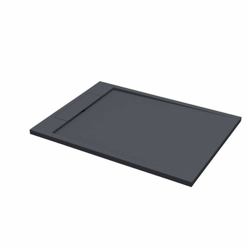 Douchebak Best Design Decent 120x90x3.5 cm Solid Surface Mat Zwart 