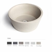 Opzet Wastafel Circum Beton 38x18 cm ( 6 Kleuren)