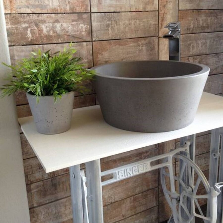 Opzet Wastafel  Circum Beton 38x18 cm ( 6 Kleuren)