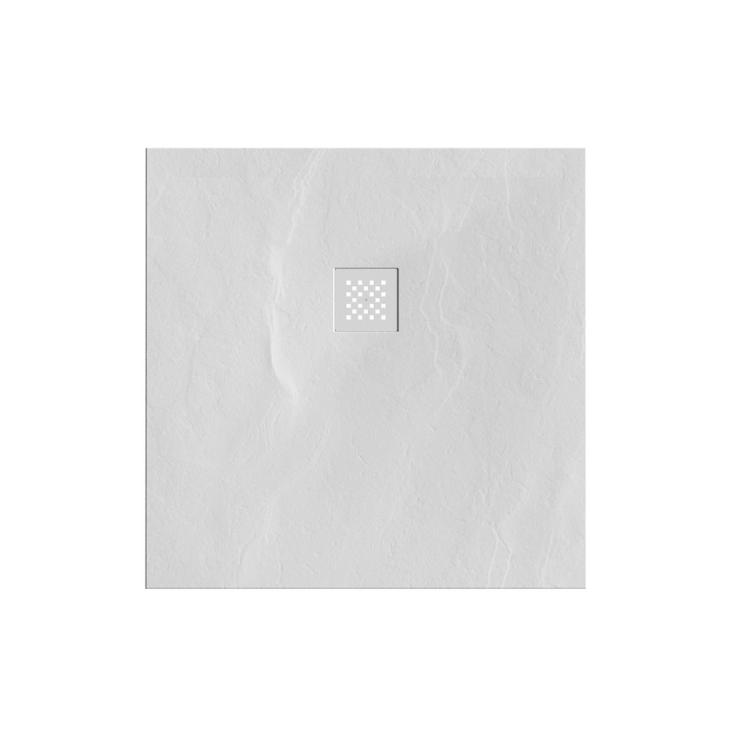 Douchebak Sanitop Just Creating Relievo Crag 90x90 cm Mat Wit Brauer