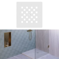 Douchebak Sanitop Just Creating Relievo Crag 90x90 cm Mat Wit