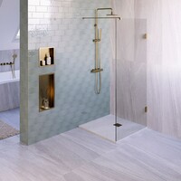 Douchebak Sanitop Just Creating Relievo Crag 90x90 cm Mat Wit