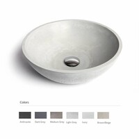 Opzet Wastafel Circum Beton 40x15 cm (6 Kleuren)