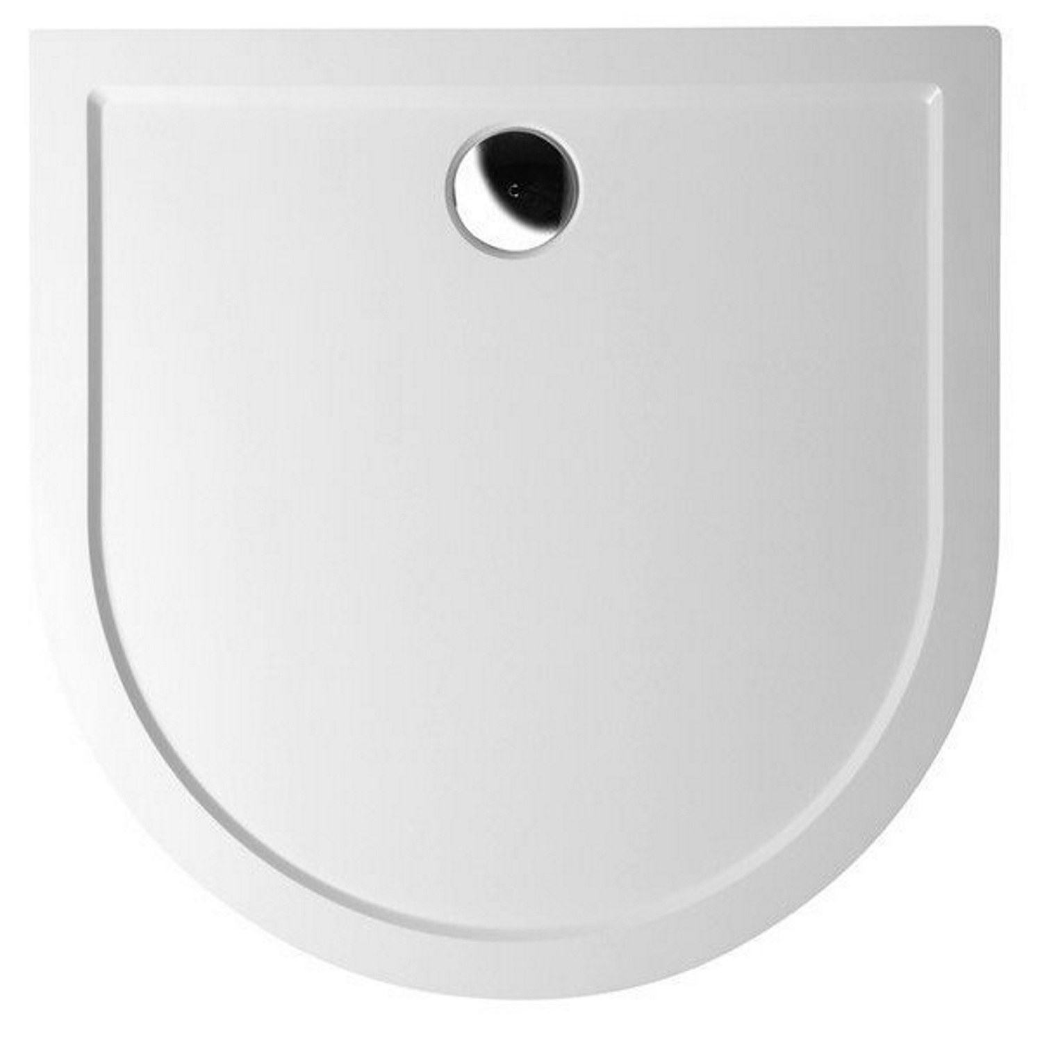 Douchebak Polysan Klasik D-vorm 90x90x4 cm Cast Marble Wit Polysan