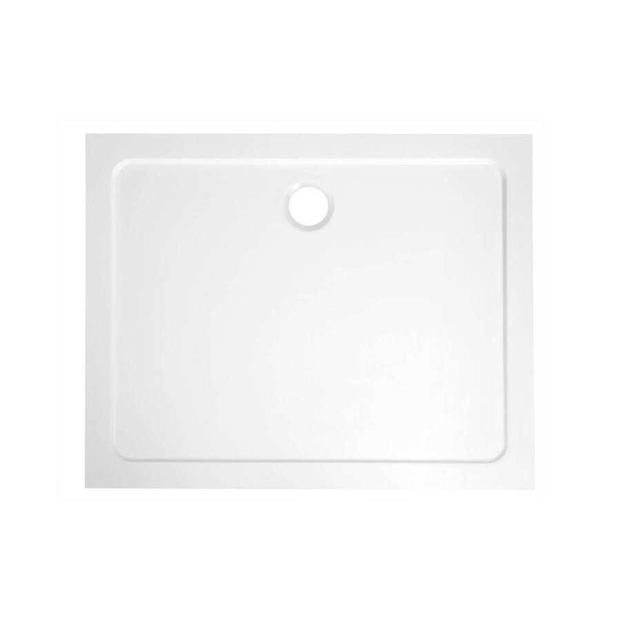 Douchebak Marmer Sapho Aqualine 100x80x3 cm Rechthoek Wit