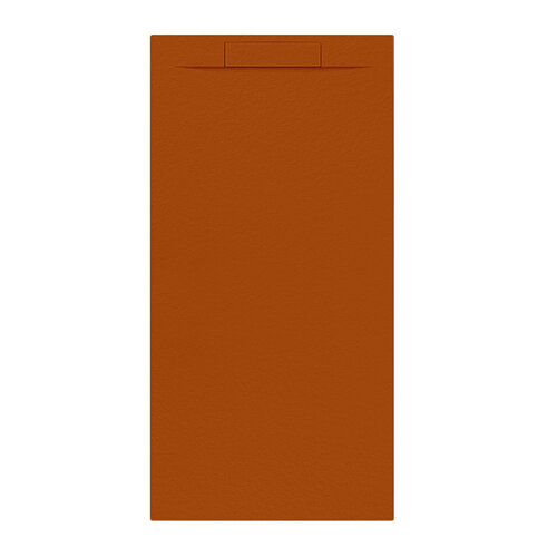 Douchebak + Sifon Allibert Rectangle 160x80 cm Satijn Koper Oranje 