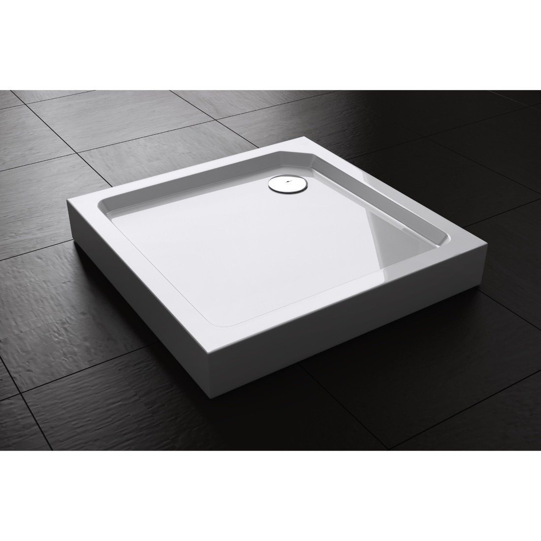 Best Design Douchebak Opbouw Project Vierkant 90x90x14 cm Hoogglans Wit