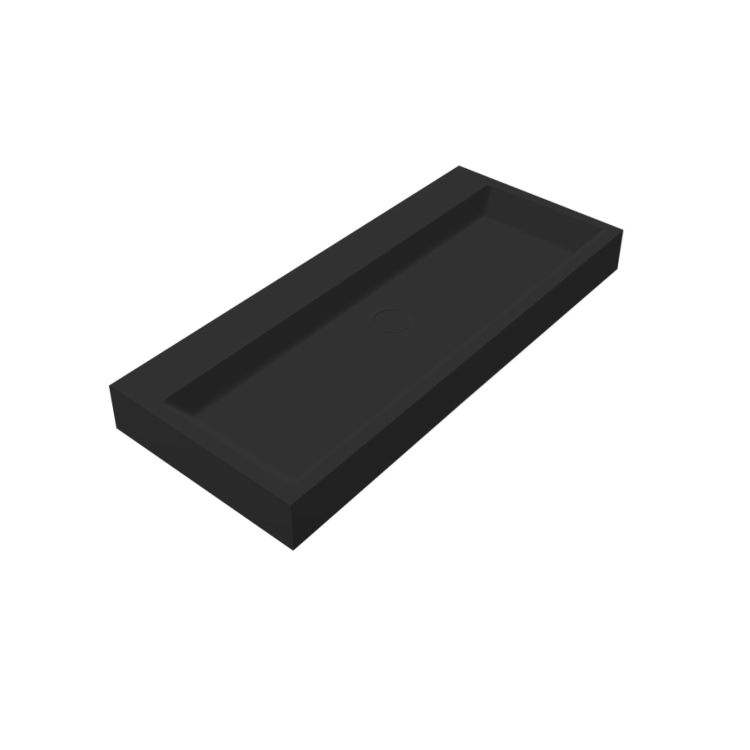 Best Design Wastafel Opera-100 Just-Solid 100x42x10 cm Mat Zwart