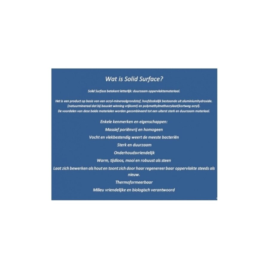 Wastafel Best Design Opera-100 Just-Solid 100x42x10 cm Mat Zwart