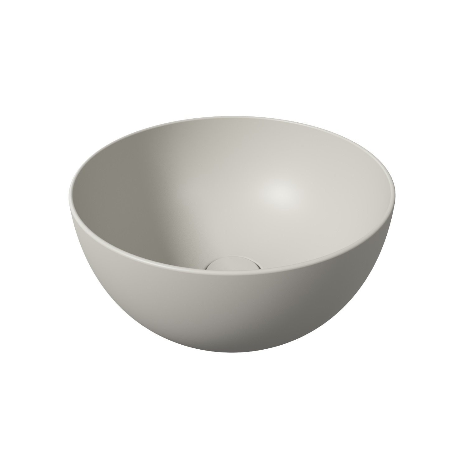 Salenzi Ronde Wastafel Opbouw Unica Round 40x20 cm Mat Grijs
