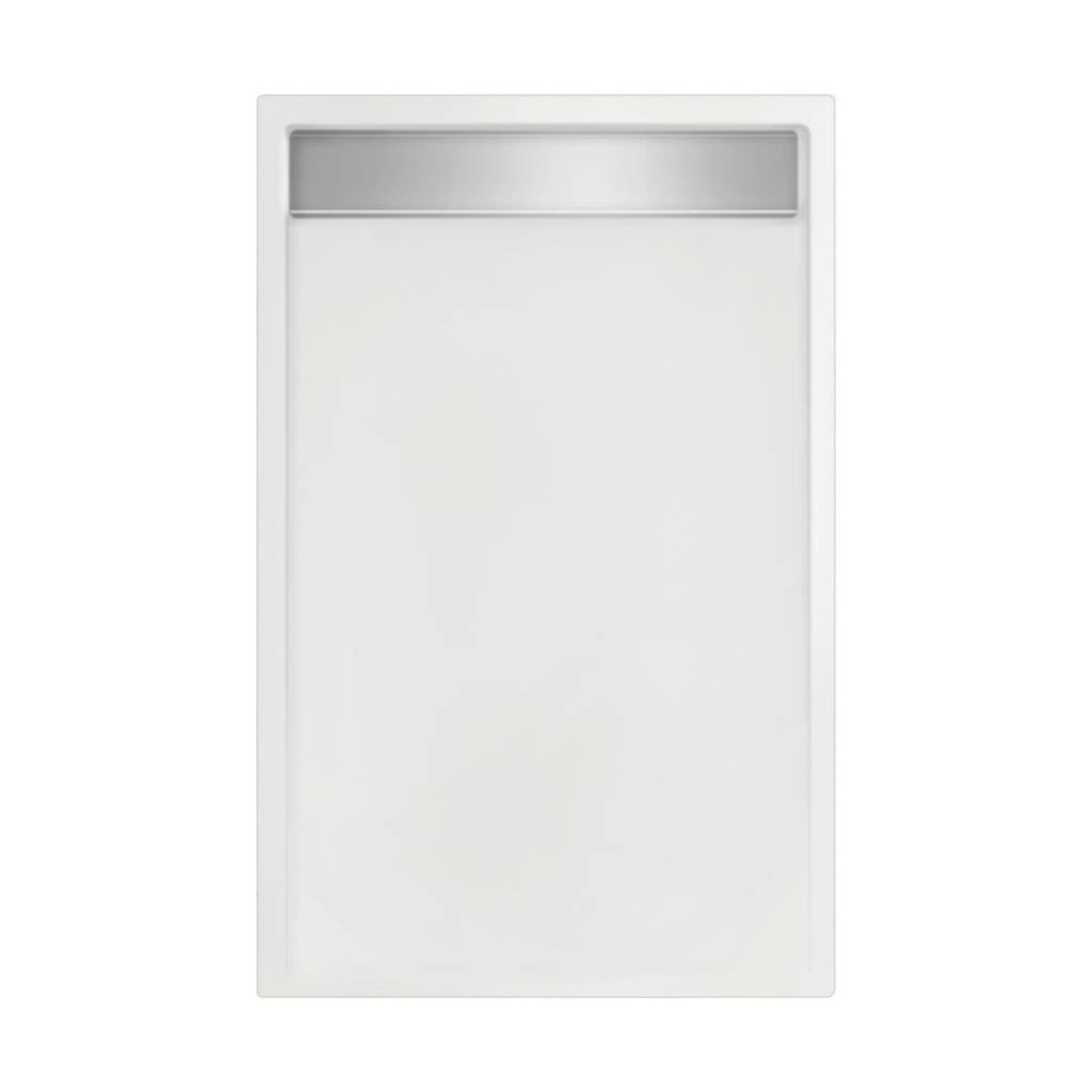 MegaBath Douchebak Easy Tray 120X80X5 cm Wit Mat Of Glans - Douchebak Mat Wit