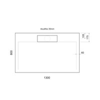 Douchebak Marmer Sapho Irena 130x80x3.5 cm Rechthoek Wit