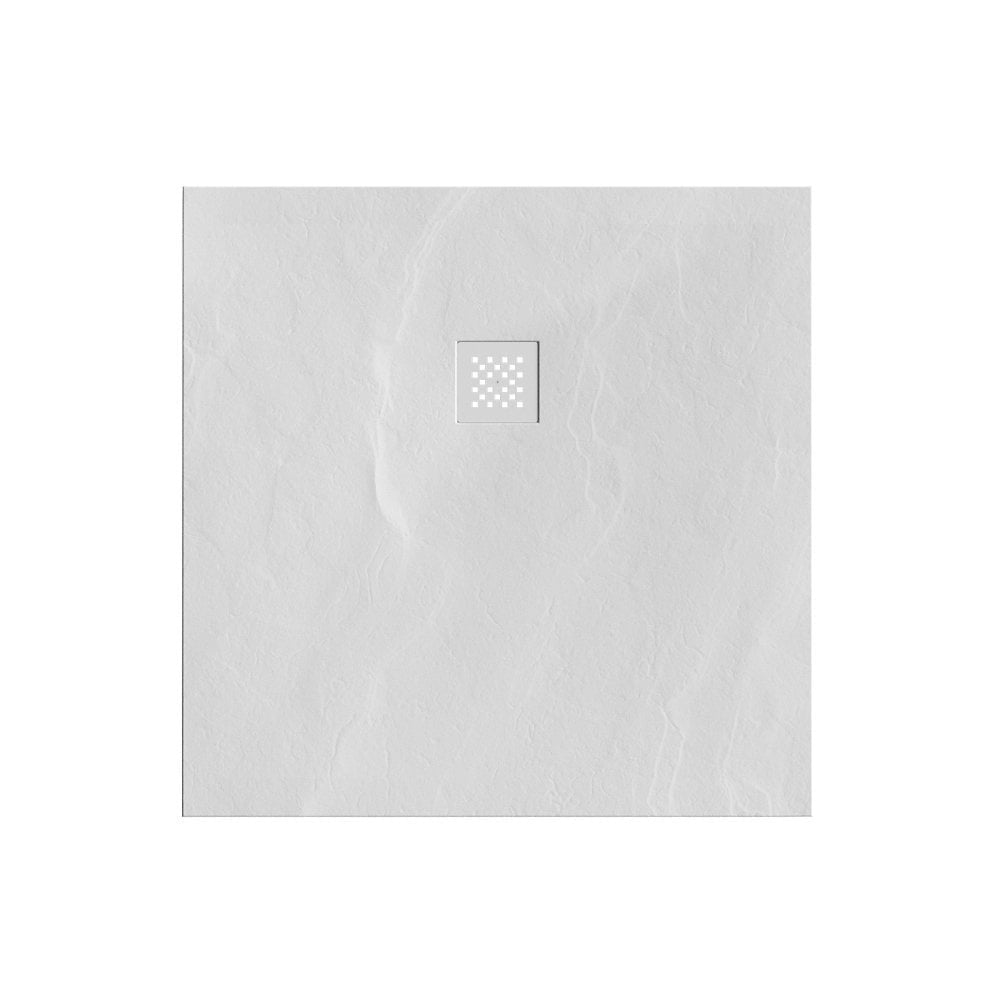Douchebak Sanitop Just Creating Relievo Crag 100x100 cm Mat Wit Brauer