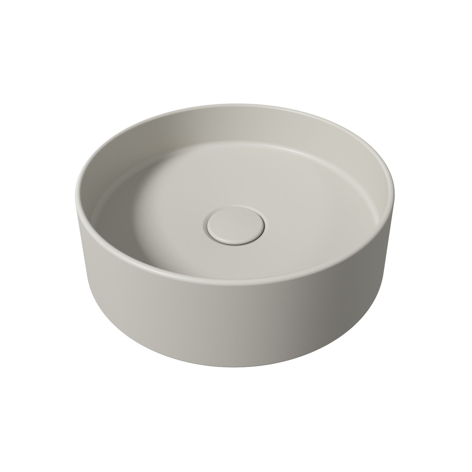 Salenzi Opbouw Wastafel Hide Circle 40x12 cm Mat Grijs