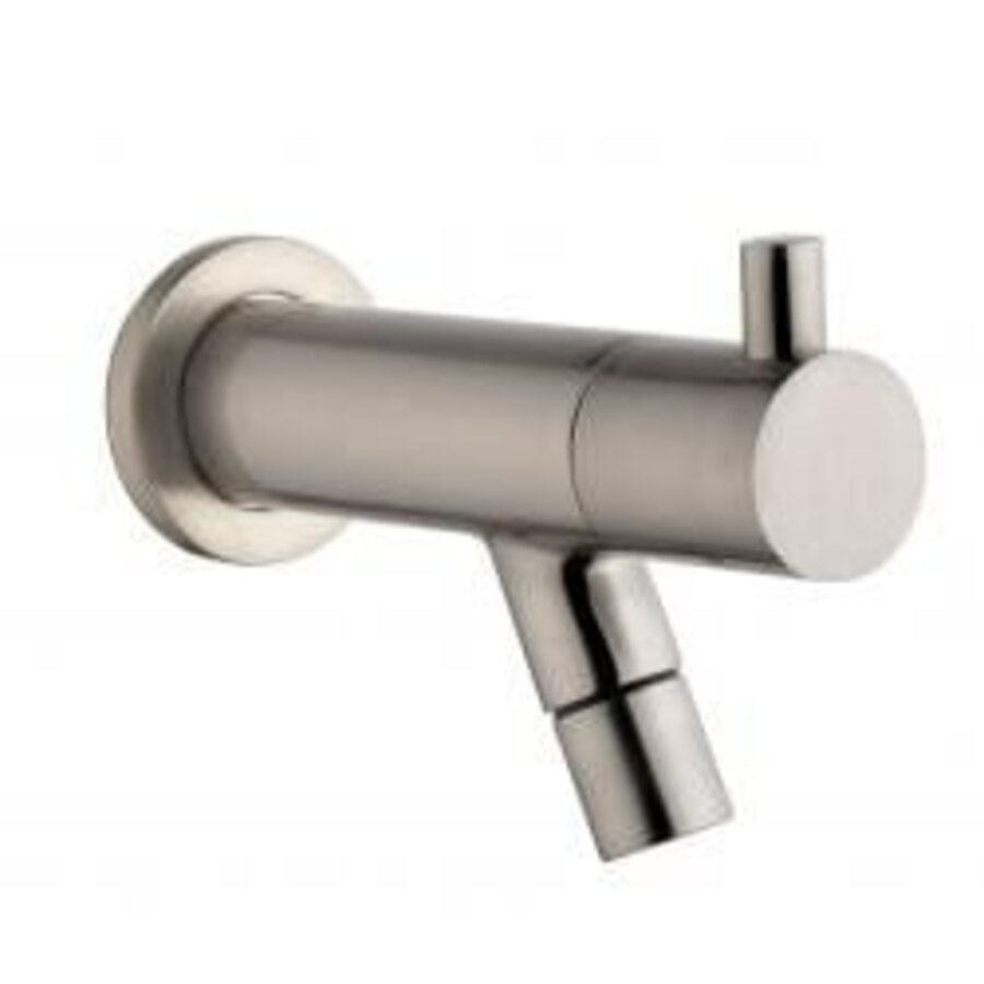 Wiesbaden Amador KIWA Toiletkraan muurbev.1/2''geborsteld staal