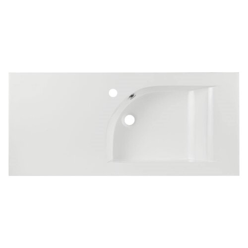 Wastafel Differnz Style 100 cm Asymmetrisch Links Wit 