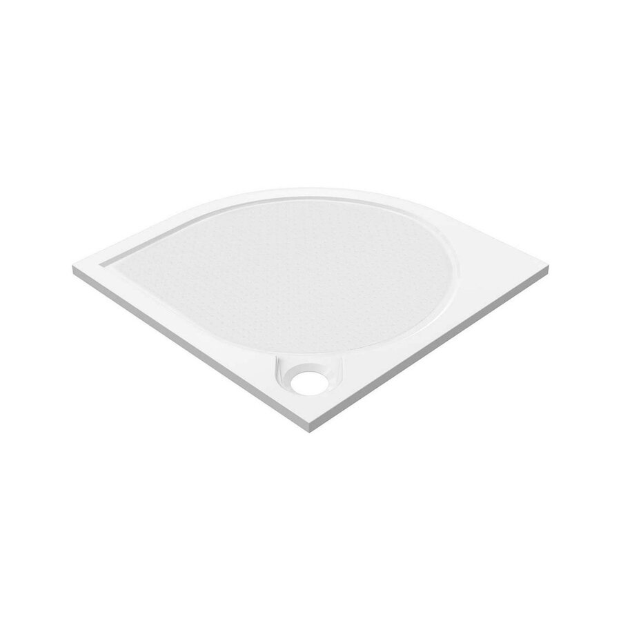 Douchebak Marmer Sapho Arca 90x90x3 cm Kwartrond Wit