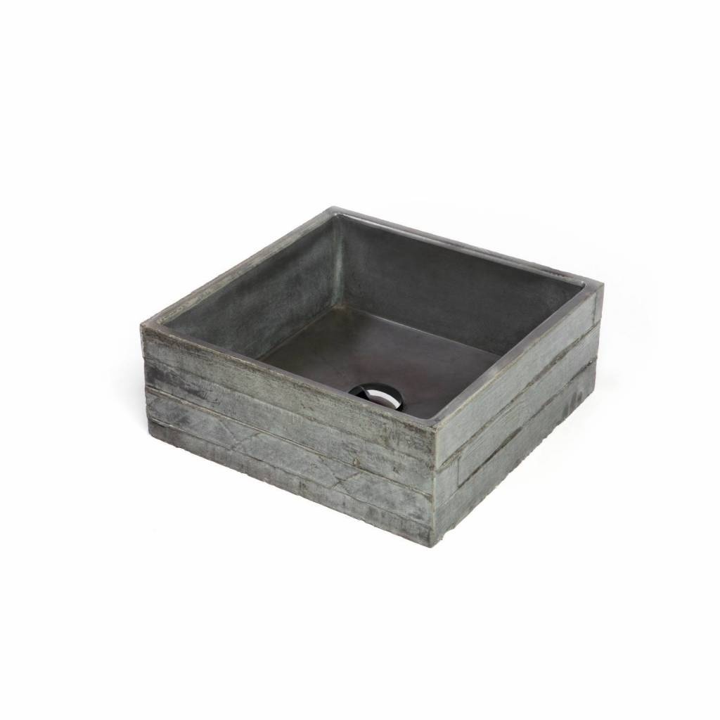 Urbi et Orbi Opzet Wastafel In Vivo Beton 38x38x16 cm - Antraciet