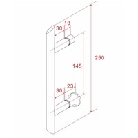 Wiesbaden losse deurgreep type 2 chroom